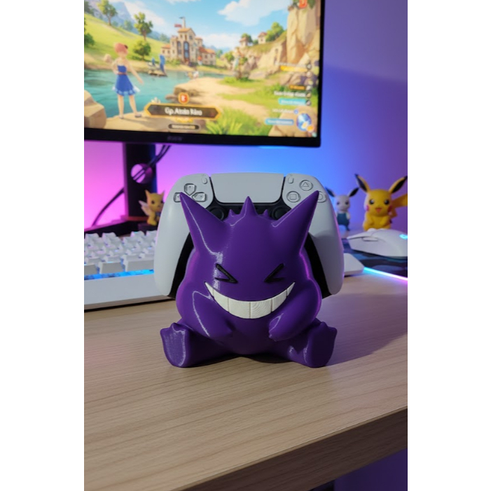 Suporte Controle PS5 PS4 Gengar em impressão 3D — Moldz3D — foto 3